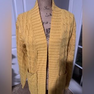 Yellow cardigan